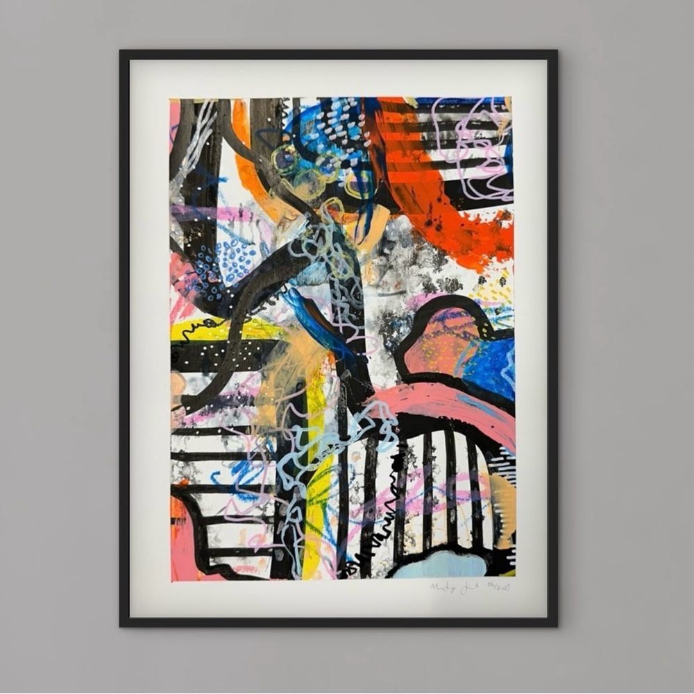 The Room I Couldn’t See – Original Mixed Media Abstract Interior | 9x12 Art